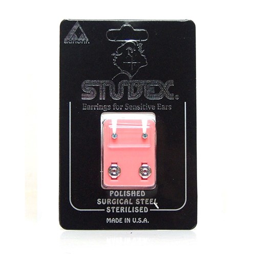 Birthstone Studs - Mini Bezel S/S - December / Blue Zircon